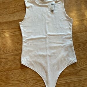 Abercrombie & Fitch White Tank Bodysuit